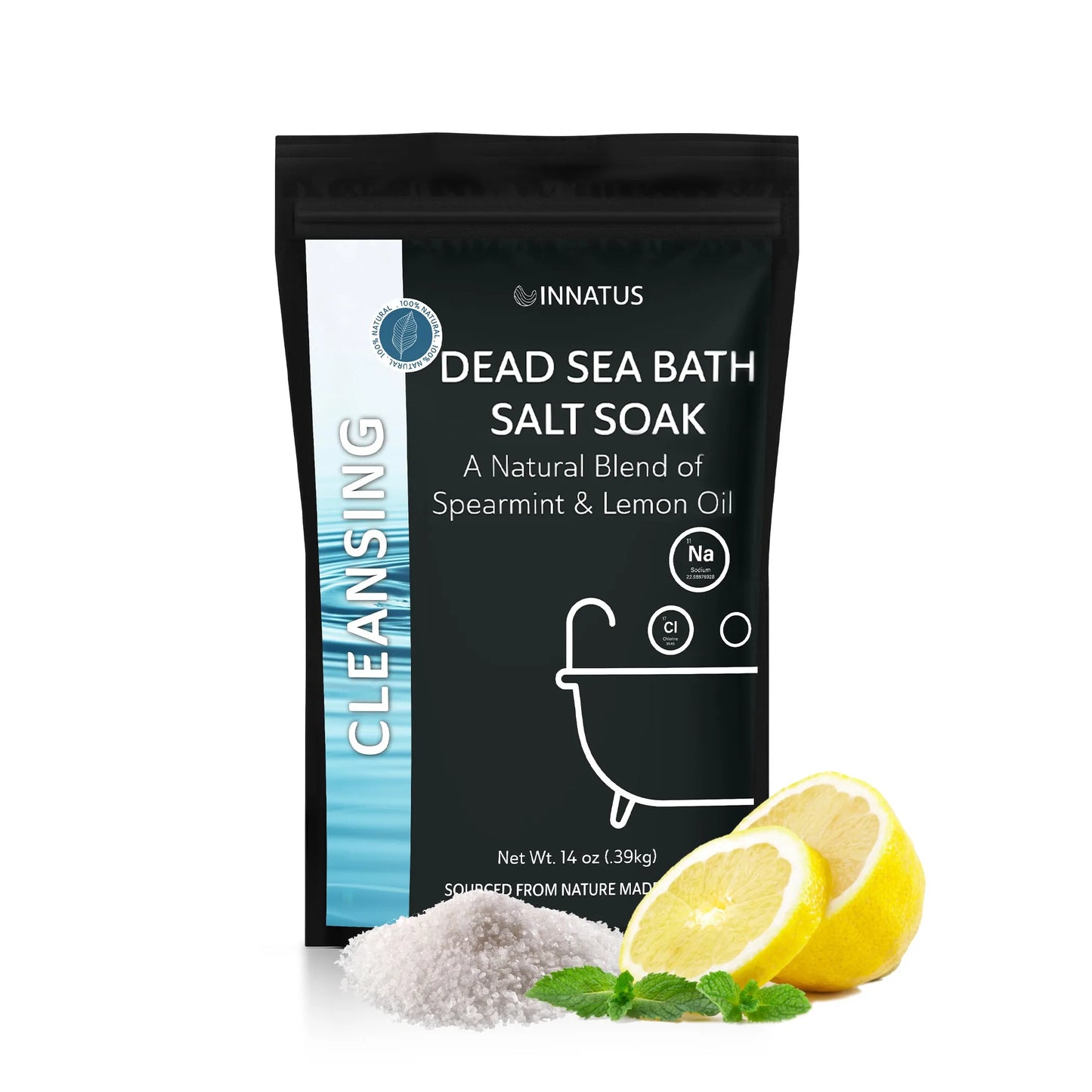 Luxury Dead Sea Spa Gift Bath Salt, Magnesium Flakes, Magnesium Oil & Geranium-Lavender Essential Oil