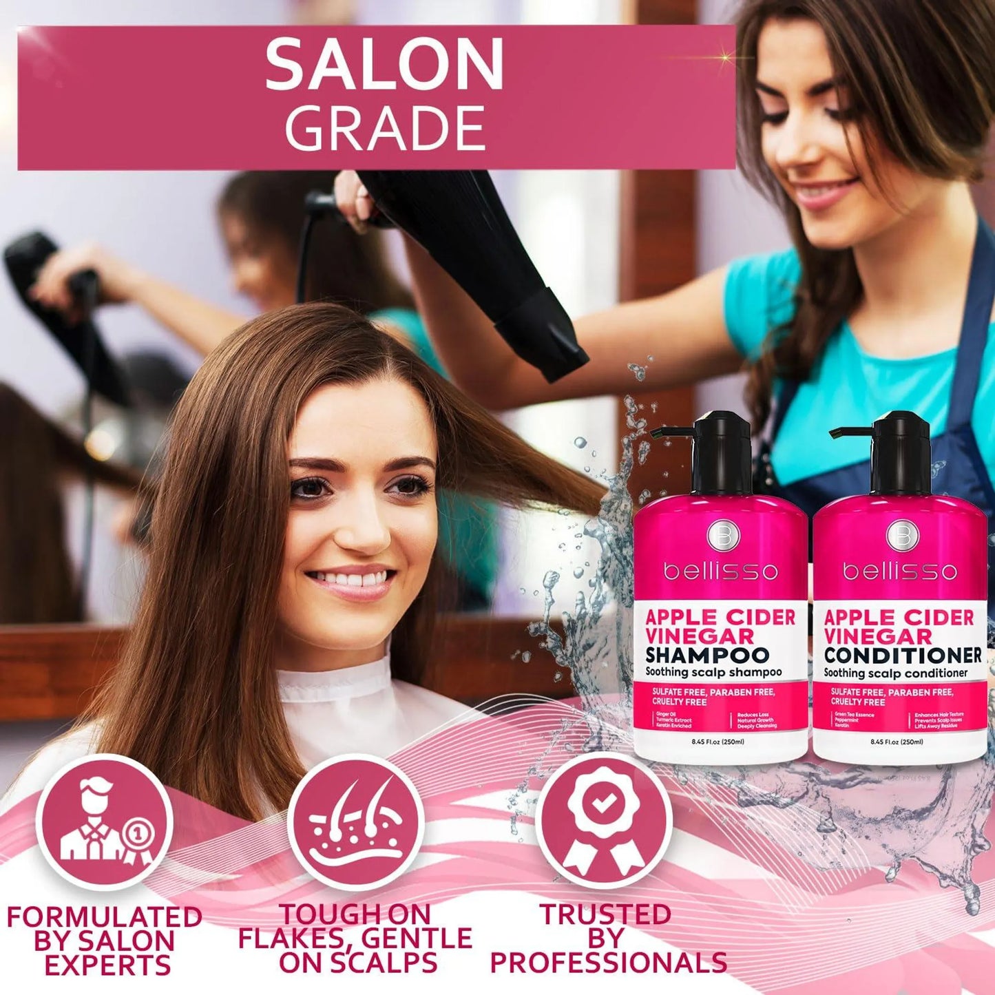 Apple Cider Vinegar Shampoo & Conditioner Set - Natural Hair Care