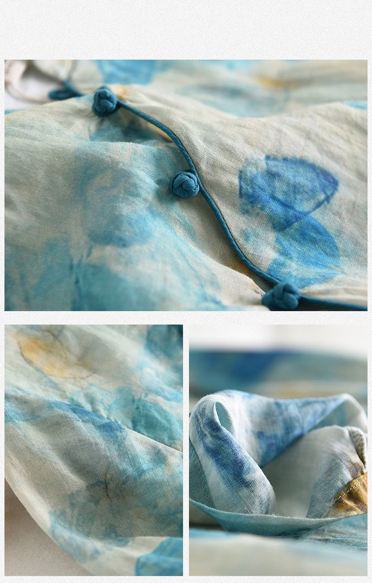 Retro Cotton And Linen Women's Spring Dress Chinese Style Cheongsam