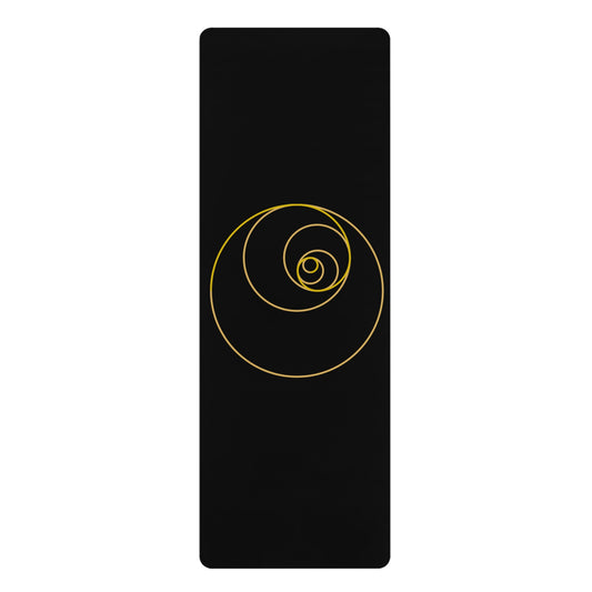 Sacred Fibonacci Yoga Mat | Eco-Friendly Rubber with Golden Spiral Design