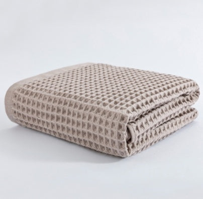 Cotton bath towel big towel with waffle absorption
