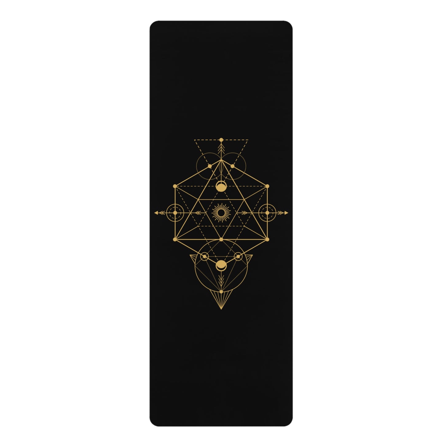Elevate Your Flow: Premium Rubber Yoga Mat with Geometric Precision