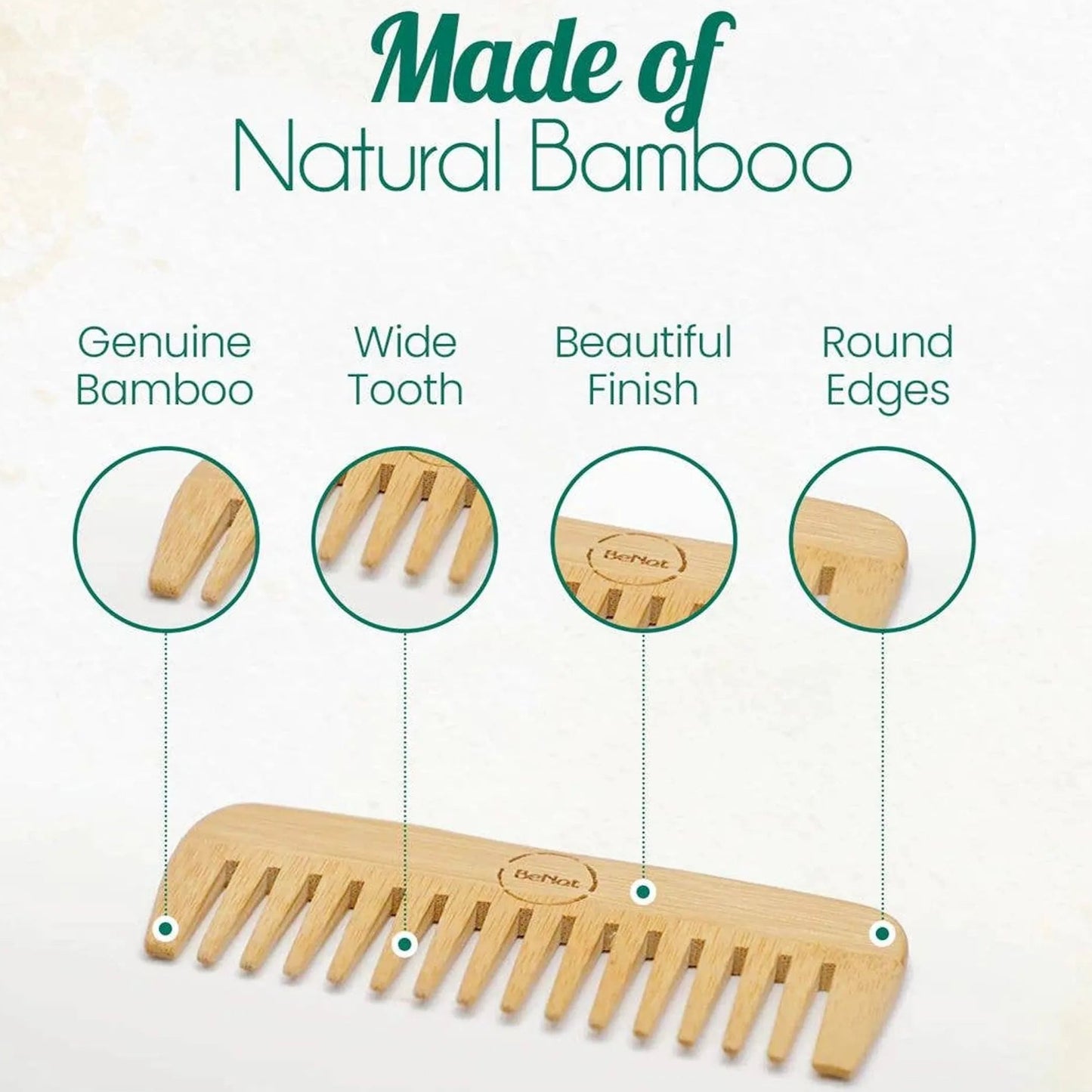 All-Natural Bamboo Comb