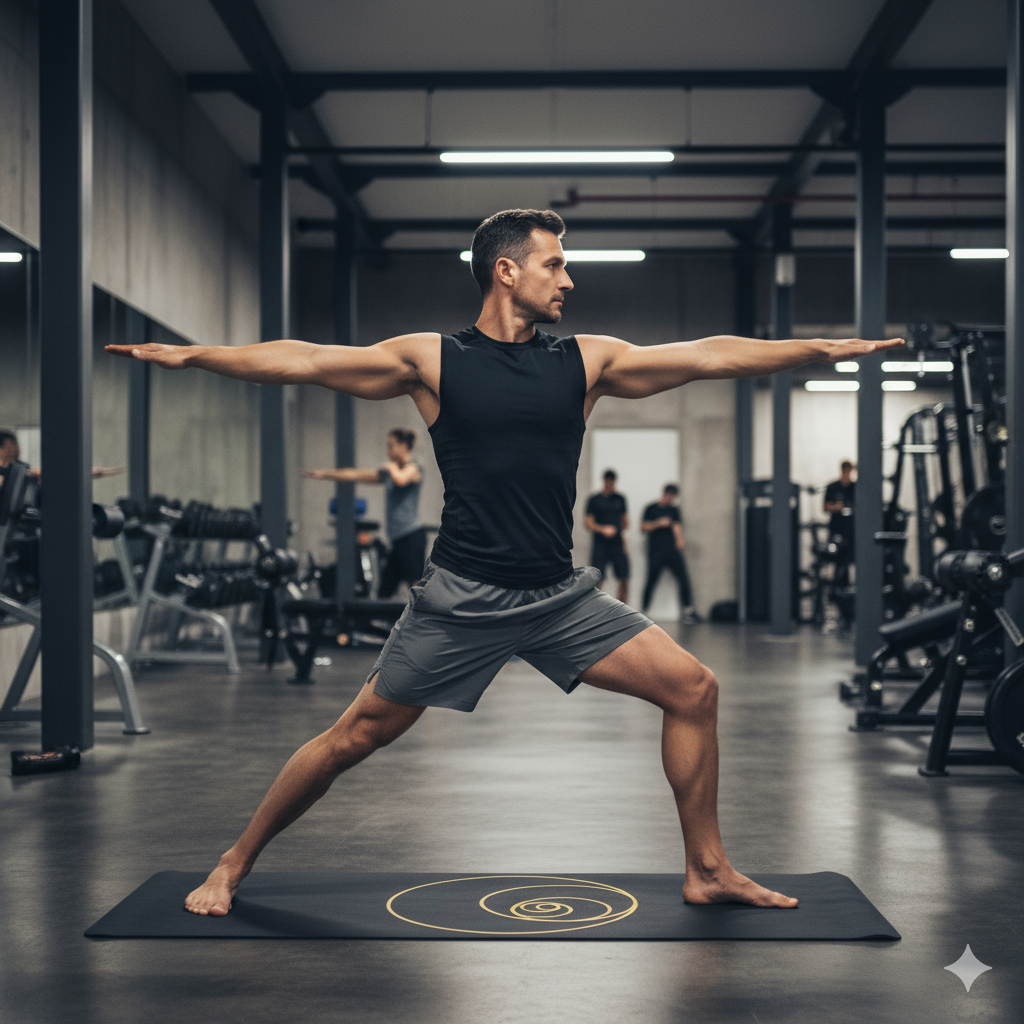 Sacred Fibonacci Yoga Mat | Eco-Friendly Rubber with Golden Spiral Design