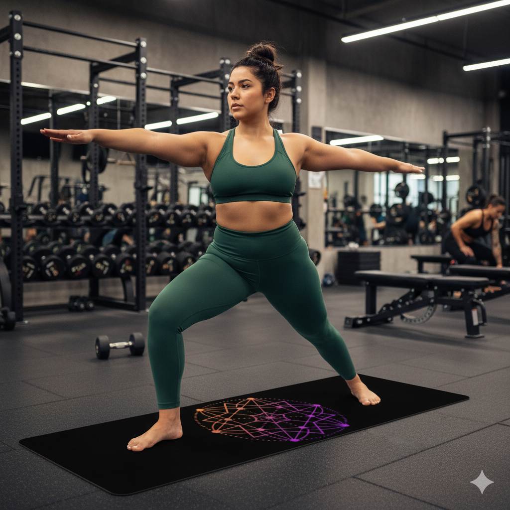 Eco-Friendly Yoga Mat with Vibrant Mandala Design | Non-Slip Rubber