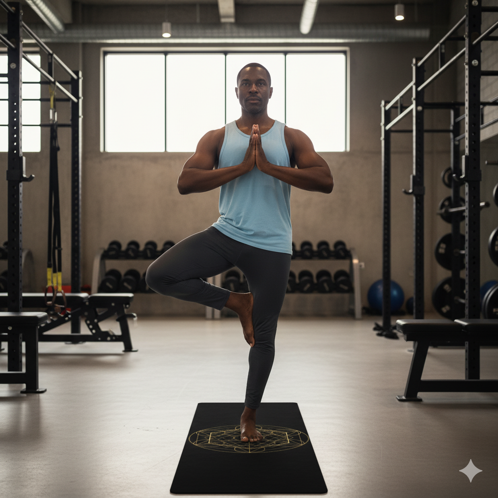 Golden Serenity Mandala Yoga Mat | Eco-Friendly Rubber & Non-Slip