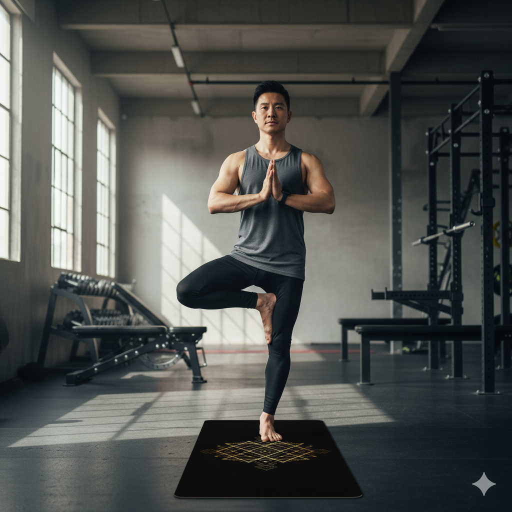 Tribal Gold Eco-Friendly Yoga Mat | Non-Slip Rubber for Mindful Movement