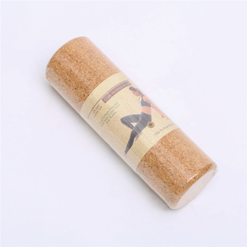 Eco Cork & Wood Massage Roller | Sustainable Muscle Recovery Tool