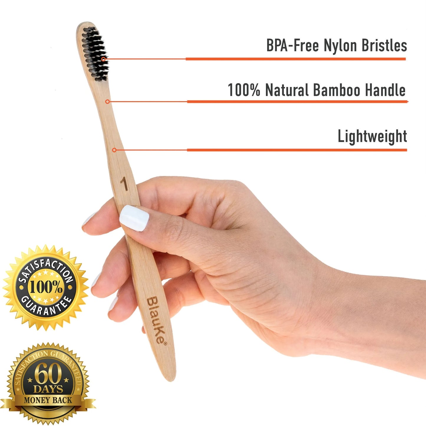 Elevate Your Smile: 5-Pack Eco-Charcoal Bamboo Toothbrushes