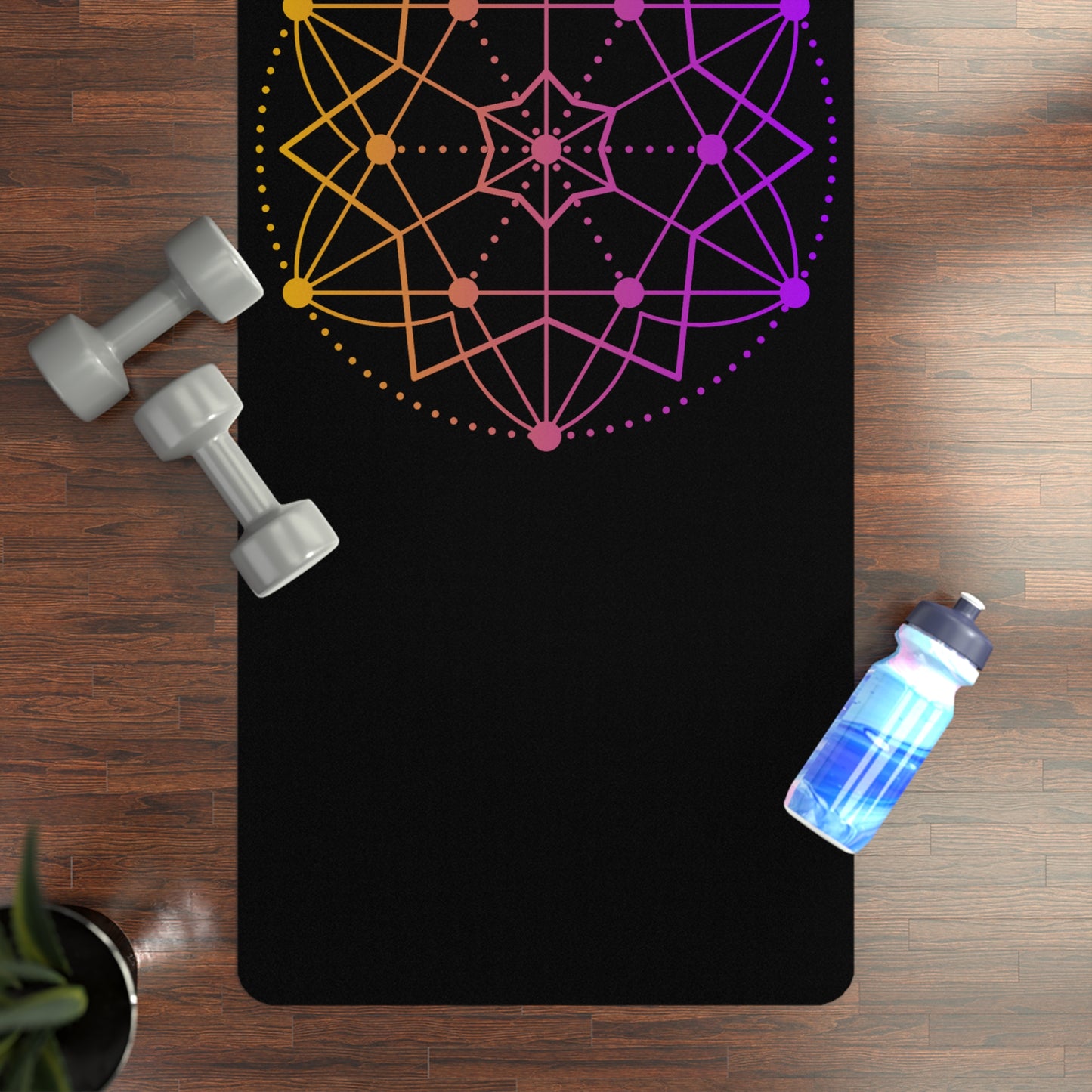 Eco-Friendly Yoga Mat with Vibrant Mandala Design | Non-Slip Rubber