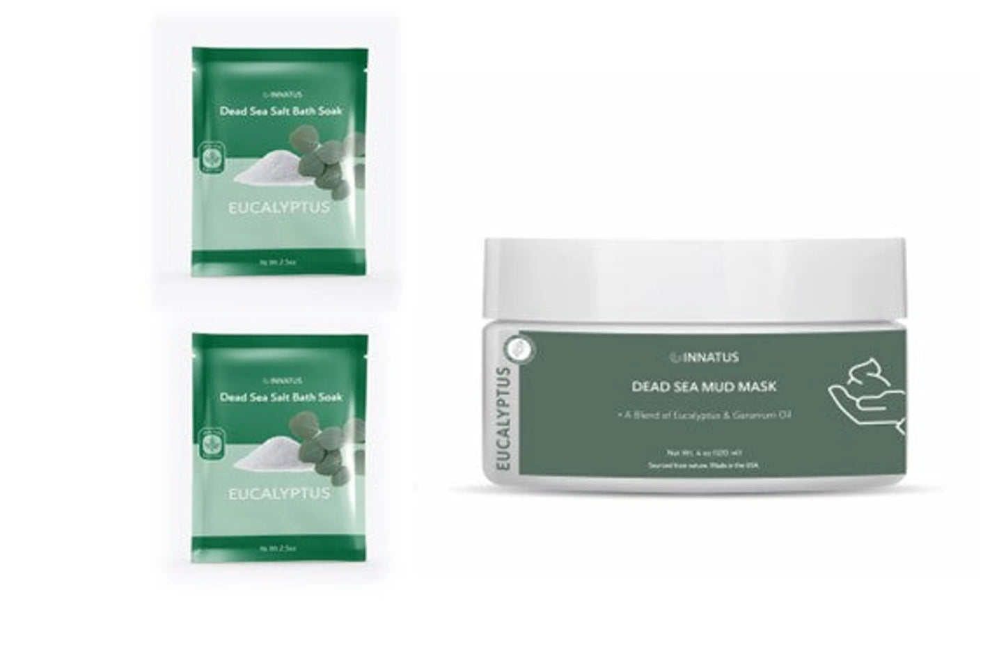 Dead Sea Bath Salt and one Eucalyptus mud mask