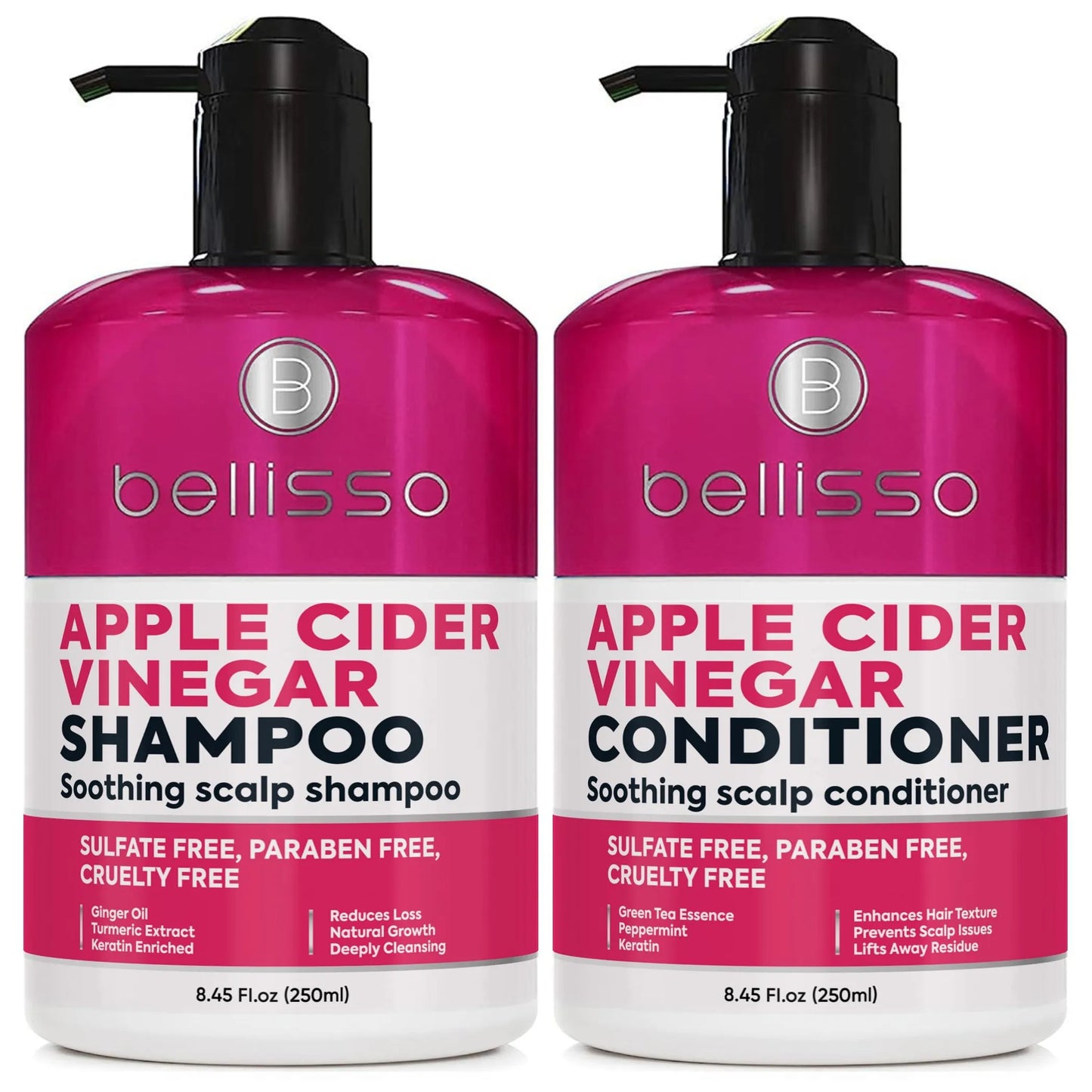 Apple Cider Vinegar Shampoo and Conditioner Set