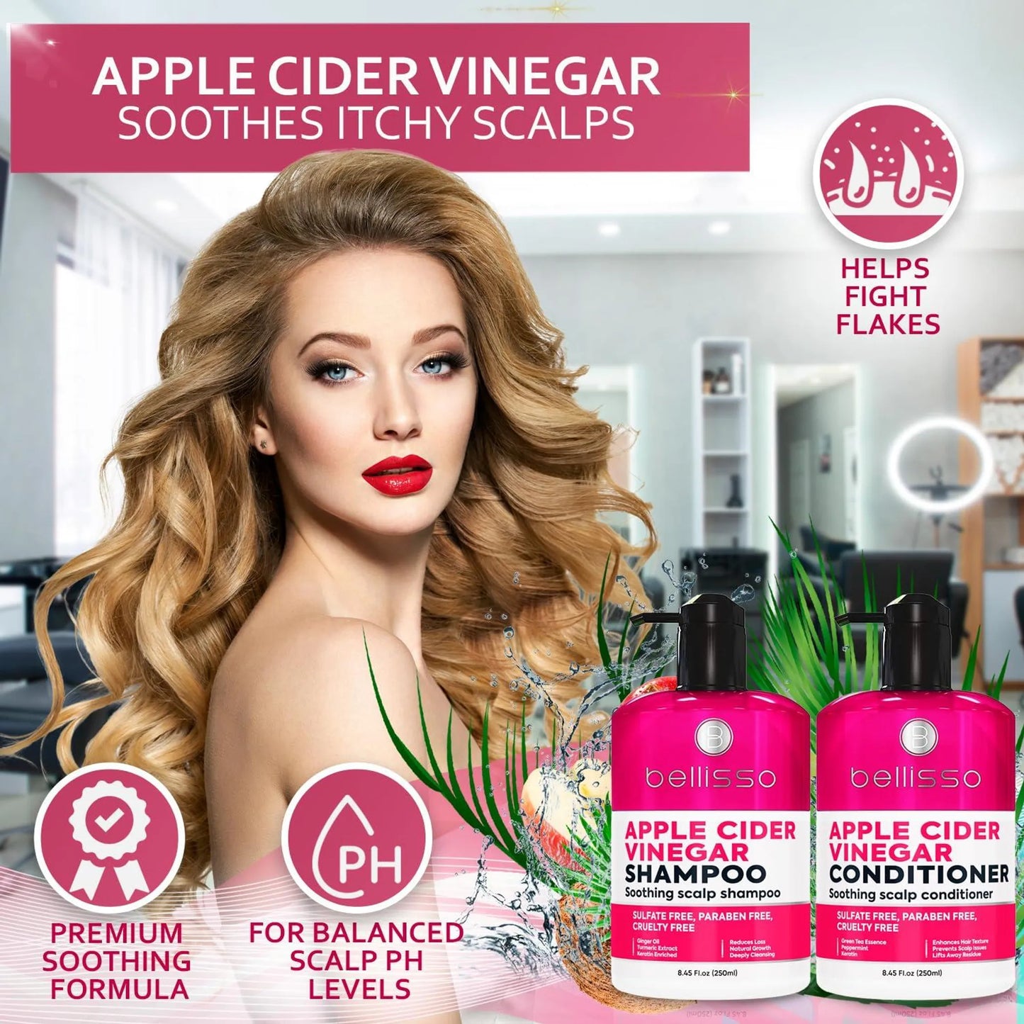 Apple Cider Vinegar Shampoo and Conditioner Set
