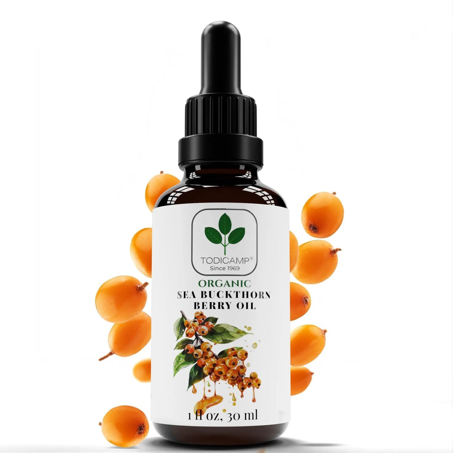 Organic Sea Buckthorn Oil 1oz | Cold-Pressed for Face, Hair & Body