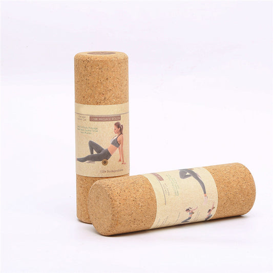 Eco Cork & Wood Massage Roller | Sustainable Muscle Recovery Tool