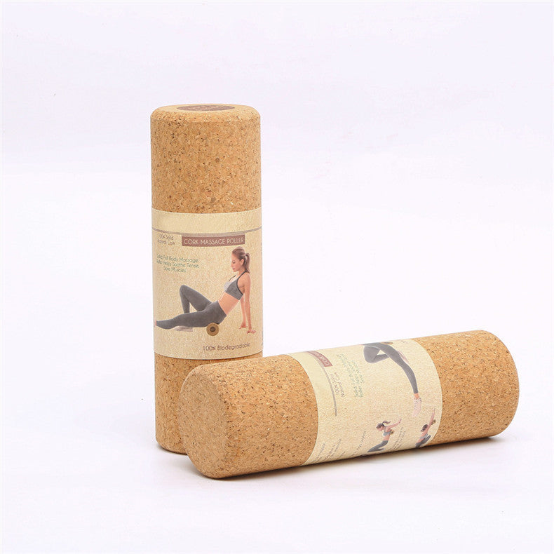 Eco Cork & Wood Massage Roller | Sustainable Muscle Recovery Tool