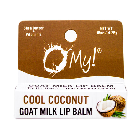 O My! Goat Milk Lip Balm - Natural Goat Milk Lip Balm - Shea Butter and Vitamin E - Free of Parabens & More - Leaping Bunny Certified - Handcrafted in USA
