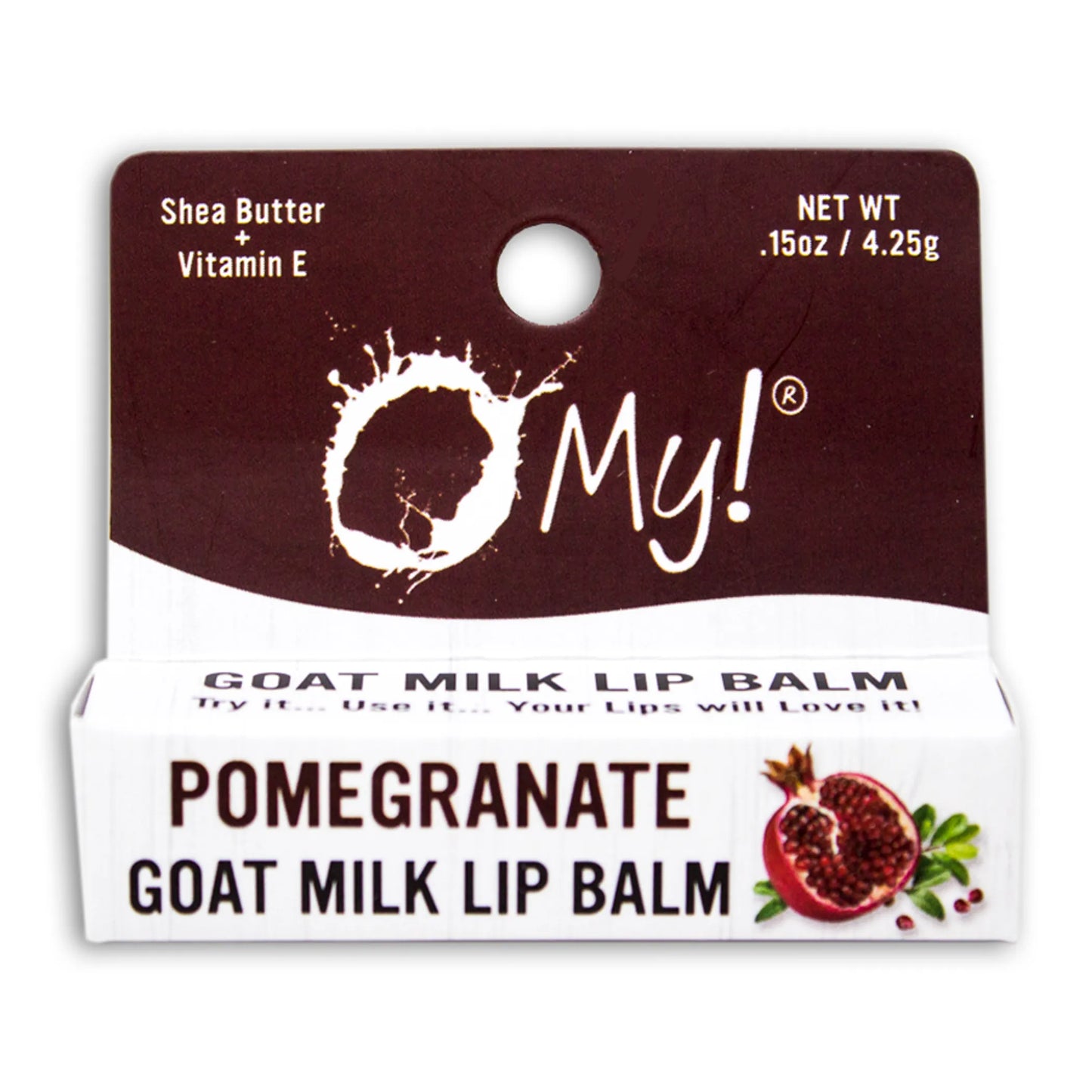 O My! Goat Milk Lip Balm - Natural Goat Milk Lip Balm - Shea Butter and Vitamin E - Free of Parabens & More - Leaping Bunny Certified - Handcrafted in USA
