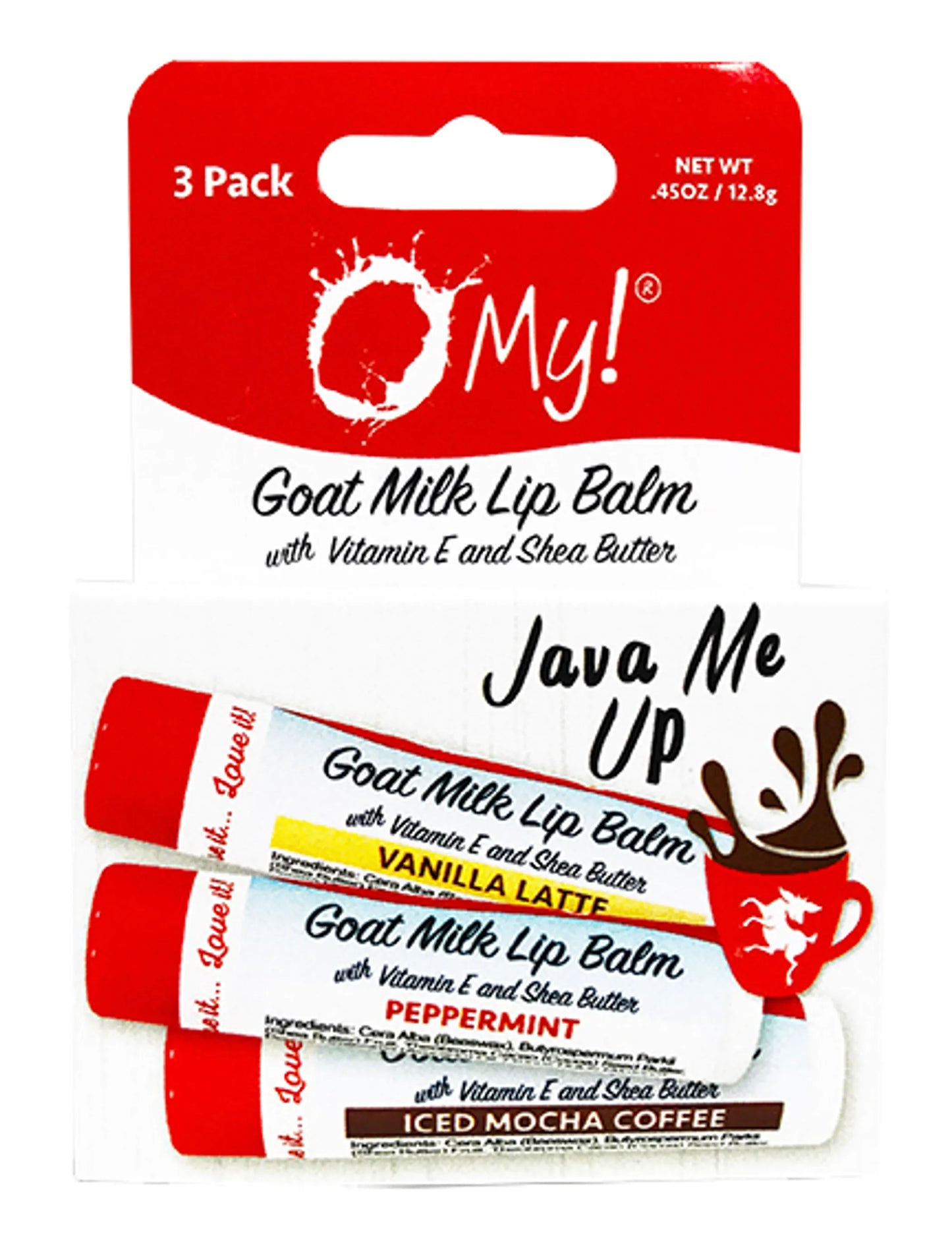 O My! Goat Milk Lip Balm - Natural Goat Milk Lip Balm - Shea Butter and Vitamin E - Free of Parabens & More - Leaping Bunny Certified - Handcrafted in USA