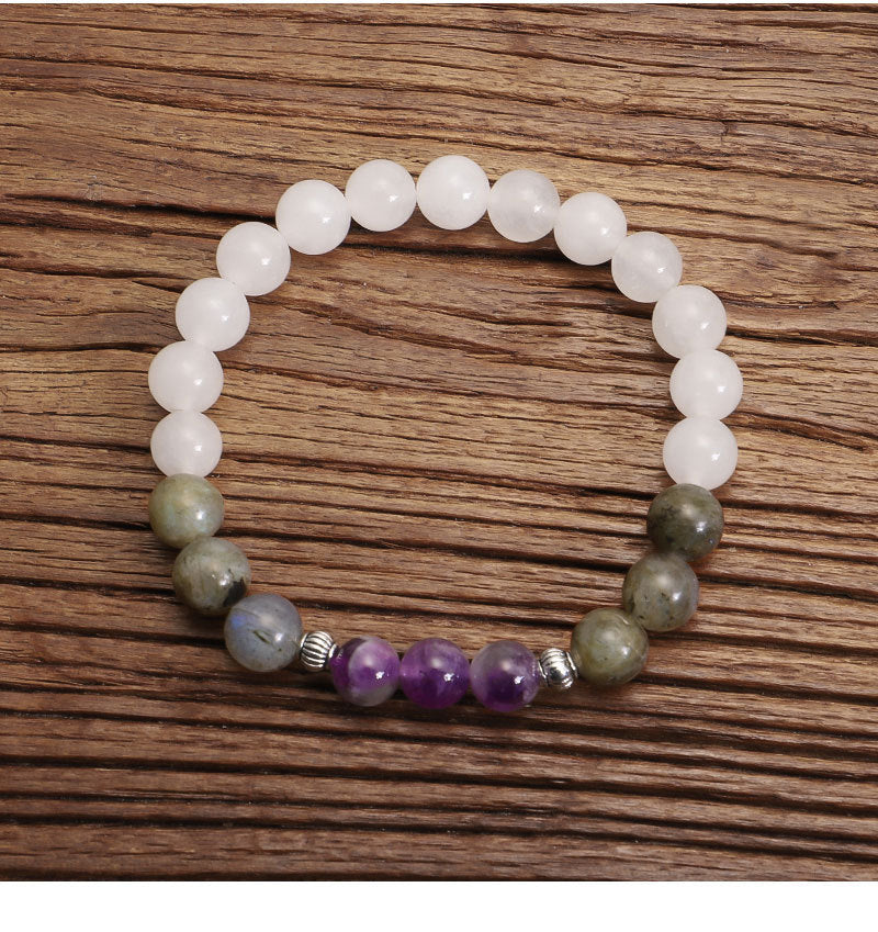 Bohemian Necklace 108 Glitter Stones Amethyst Lantern