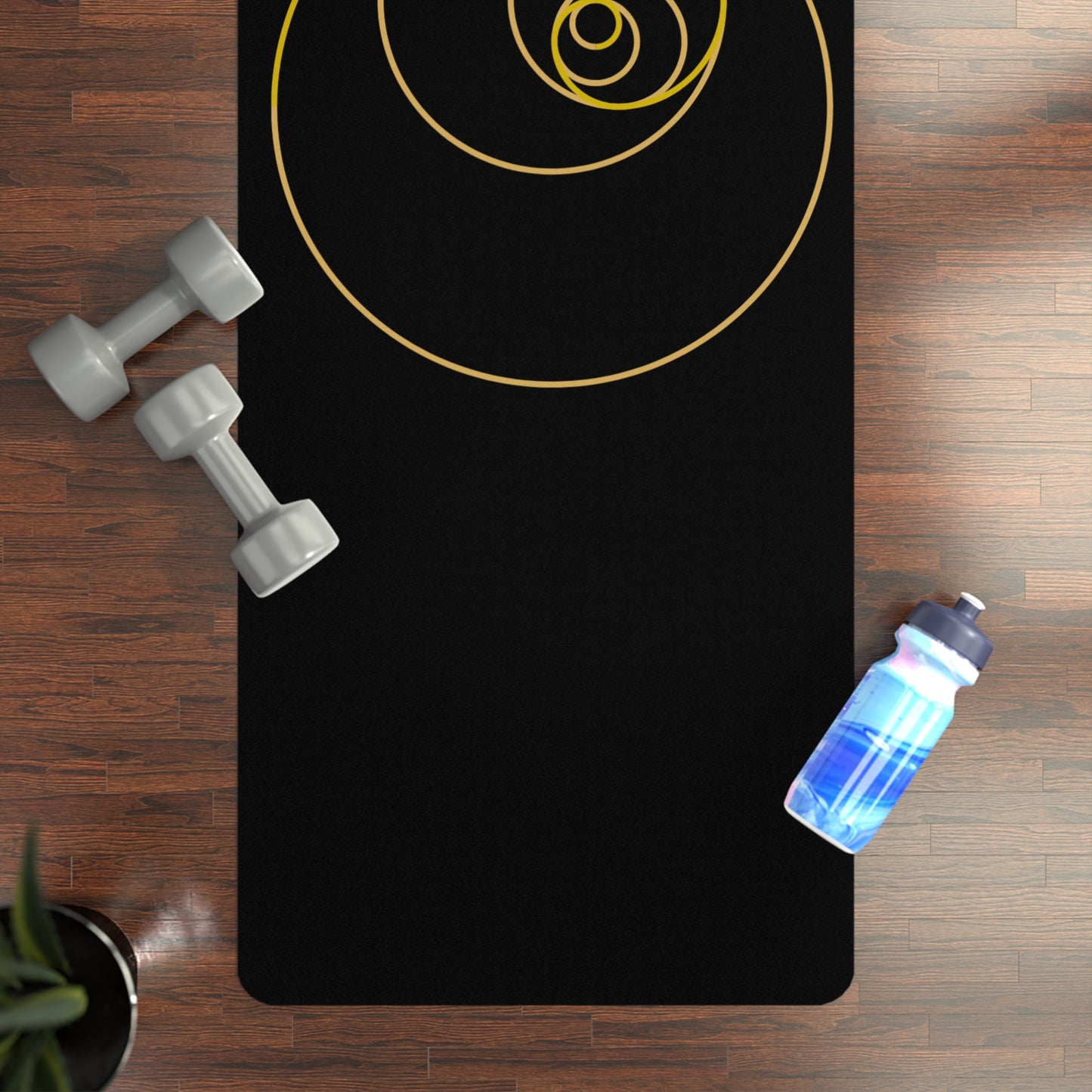 Sacred Fibonacci Yoga Mat | Eco-Friendly Rubber with Golden Spiral Design
