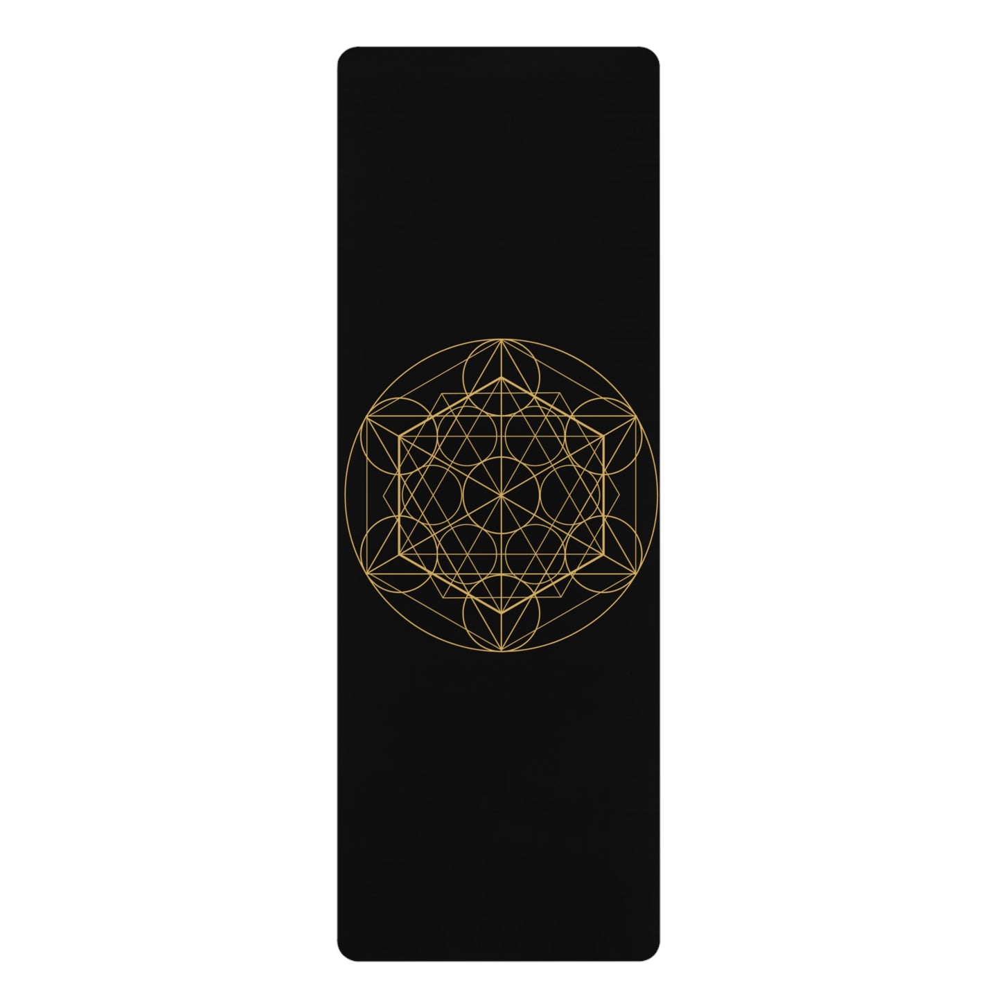 Golden Serenity Mandala Yoga Mat | Eco-Friendly Rubber & Non-Slip