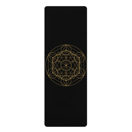 Golden Serenity Mandala Yoga Mat | Eco-Friendly Rubber & Non-Slip