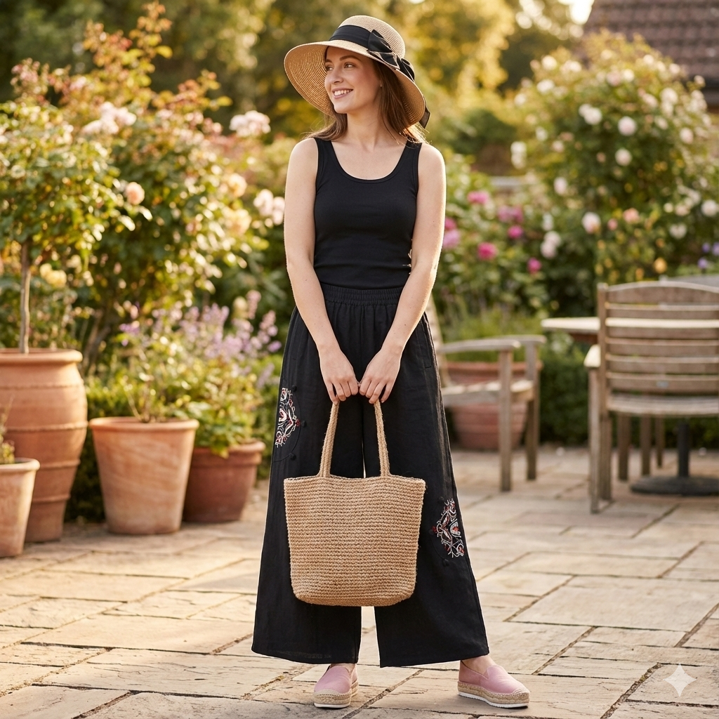 Summer Cotton Hemp Casual Pants Women's Thin Style